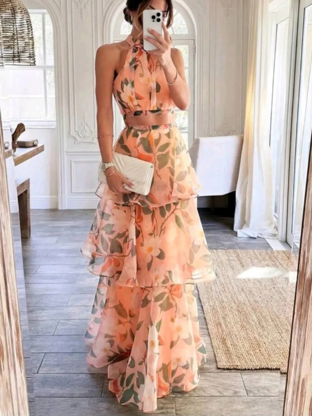 Elegant Casual Vacation Romantic Beach Date Summer 2 Pieces Set, Women's Beach